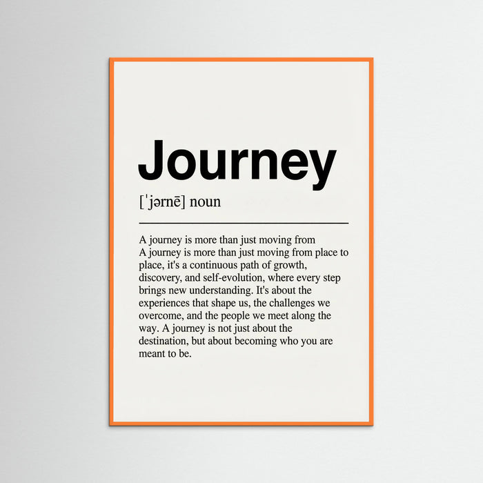 Orange Wood Home Definition Print