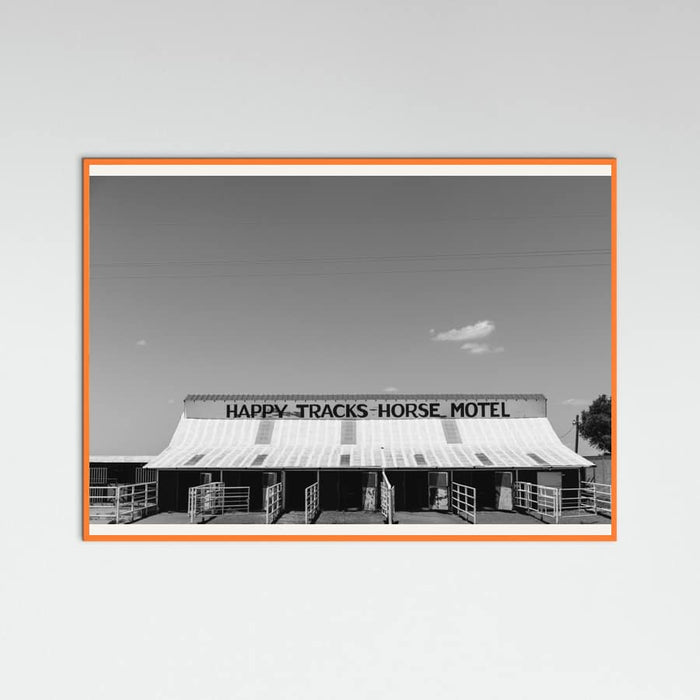 Orange Wood Horse Motel Poster