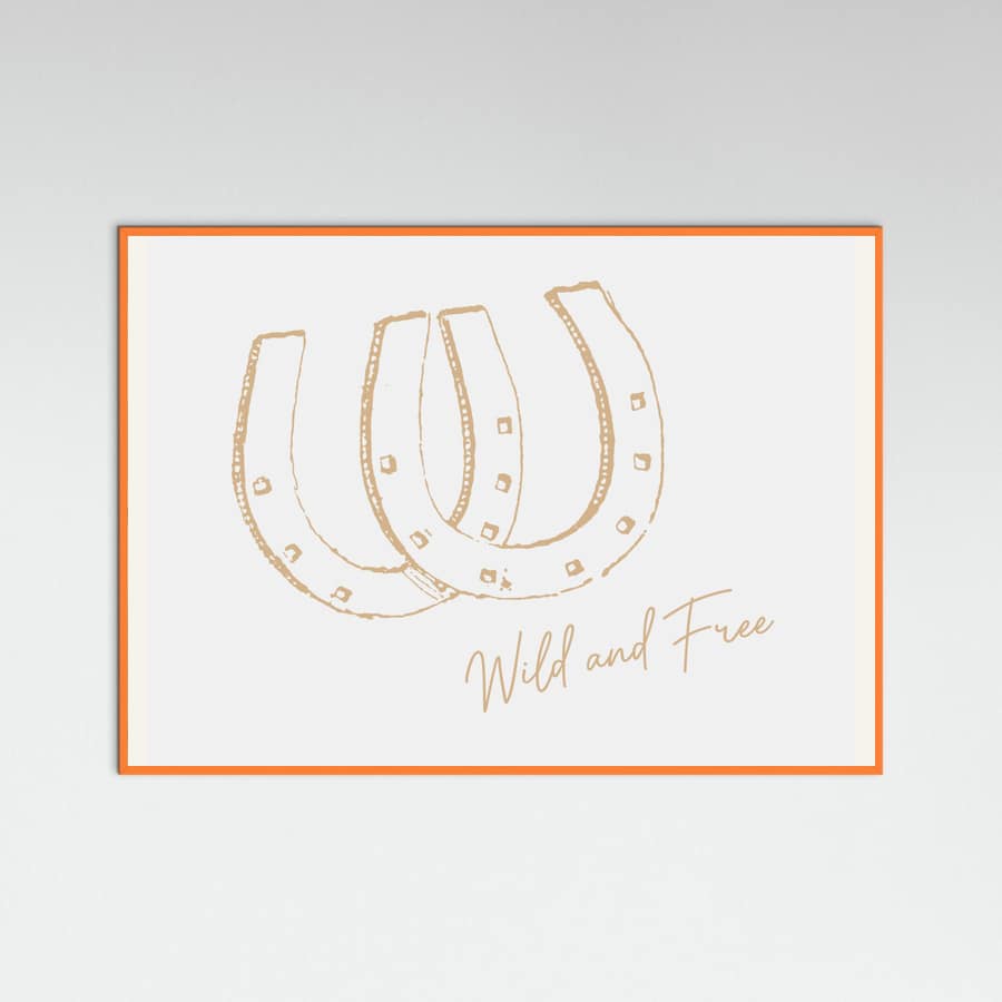 Plakat Horseshoe Wild and Free Neutral – plakat i druk artystyczny