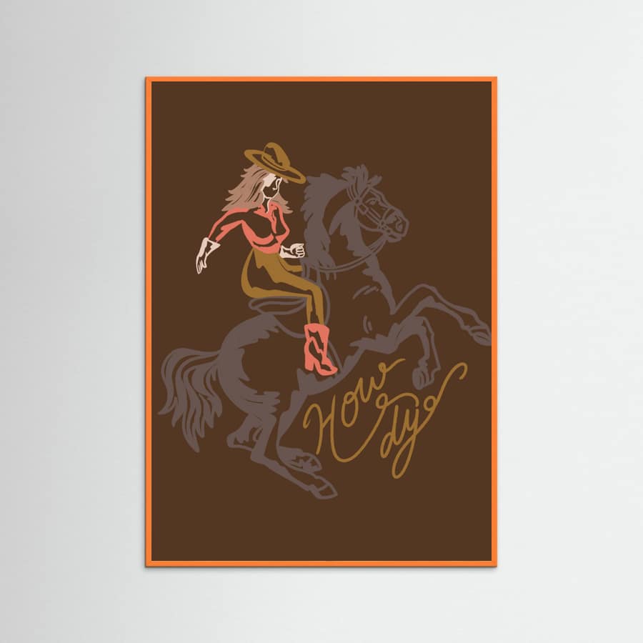 Howdy Cowgirl Poster – poster and art print