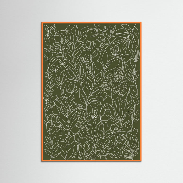 Orange Wood Human Tapestry