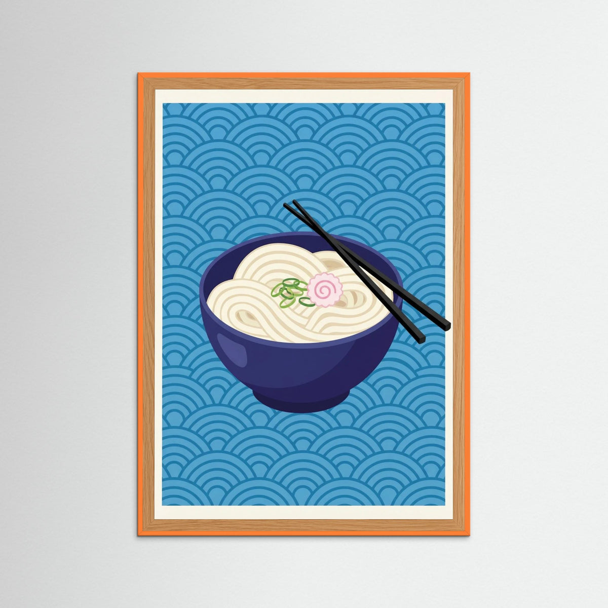 Orange Wood Iconic Ramen Poster