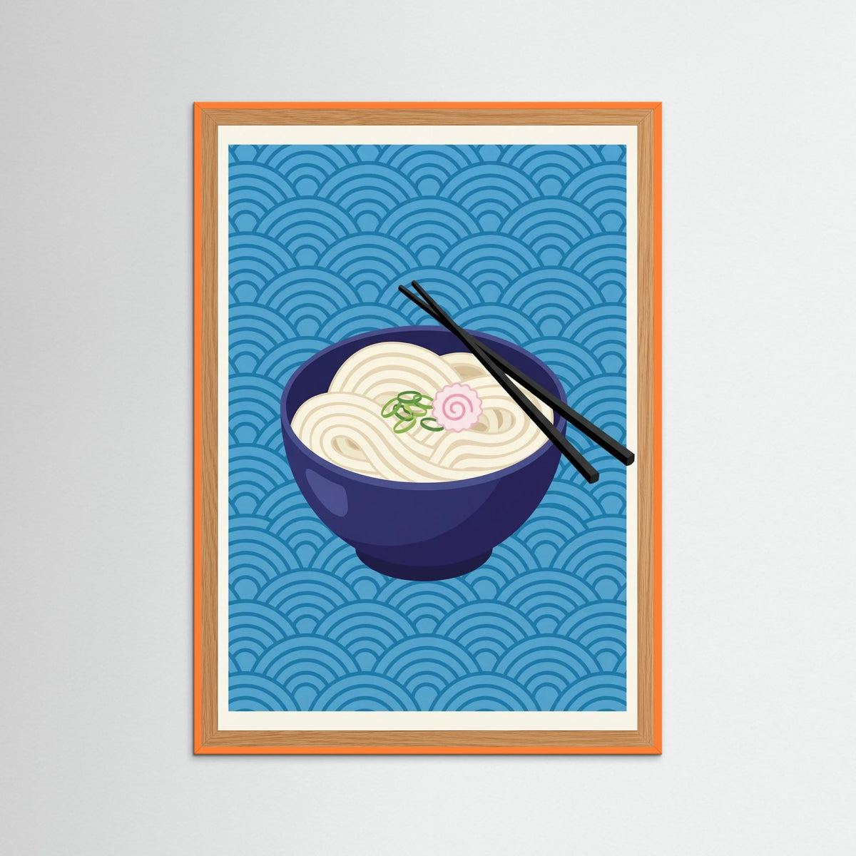 Orange Wood Iconic Ramen Poster