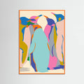 Orange Wood In It Together Penguins Poster