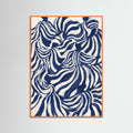 Orange Wood Indigo Flow