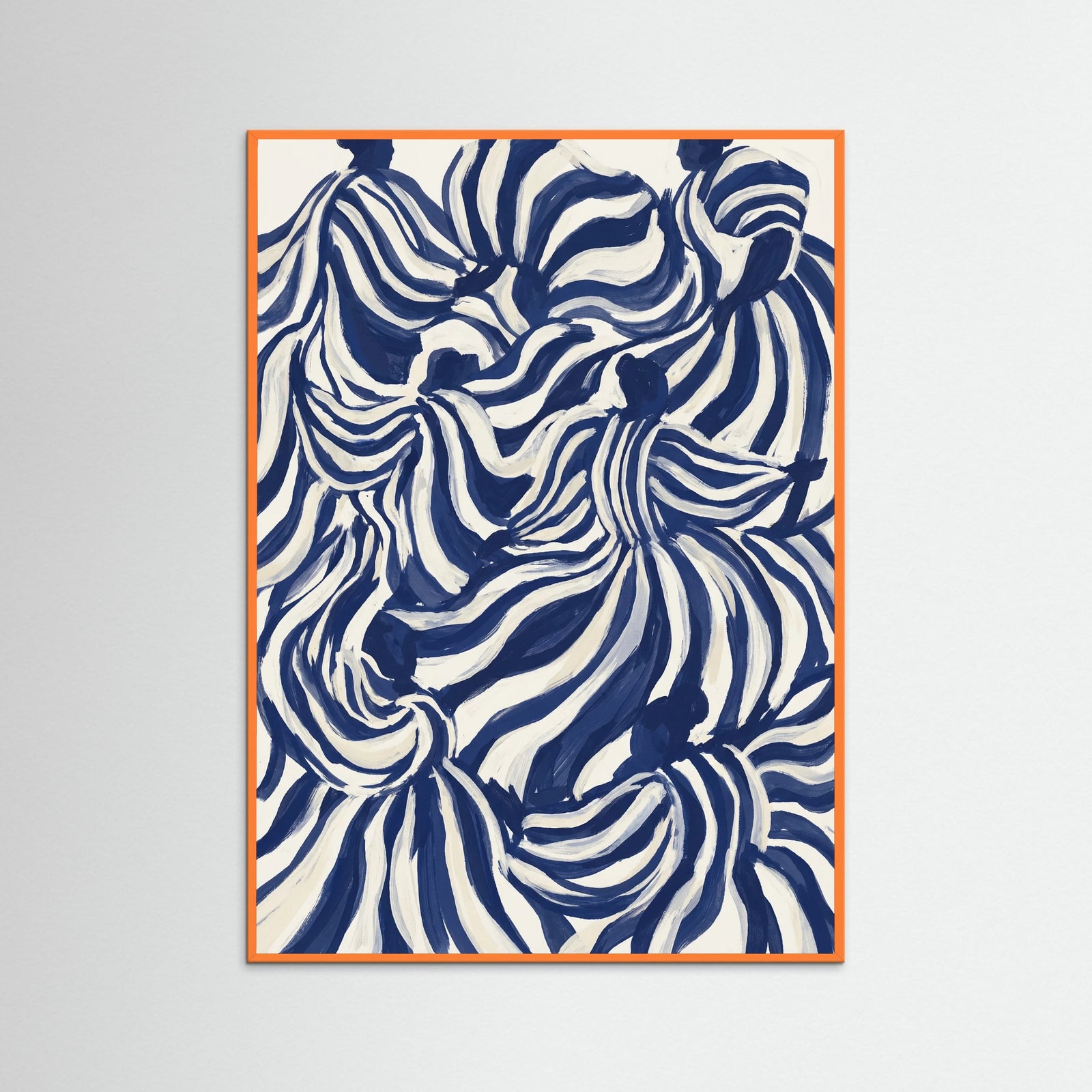 Orange Wood Indigo Flow