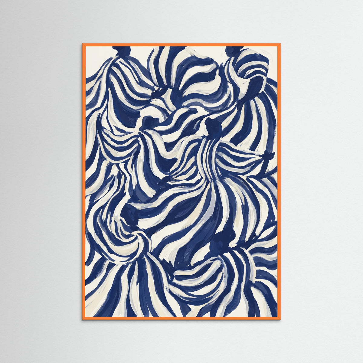 Orange Wood Indigo Flow