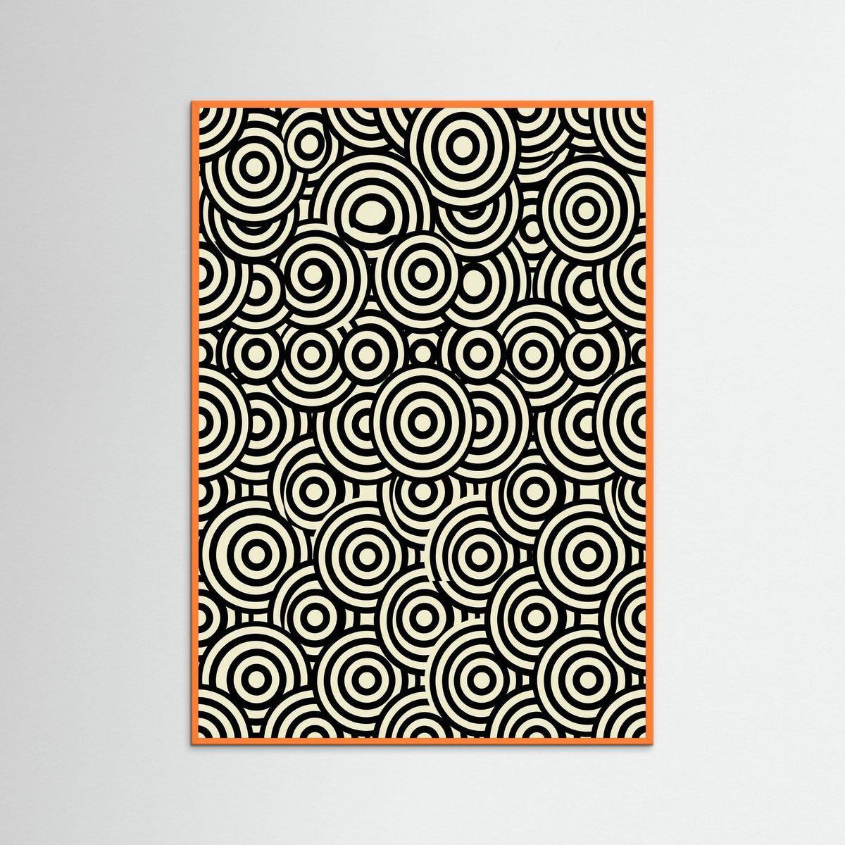 Orange Wood Infinite Dots Black