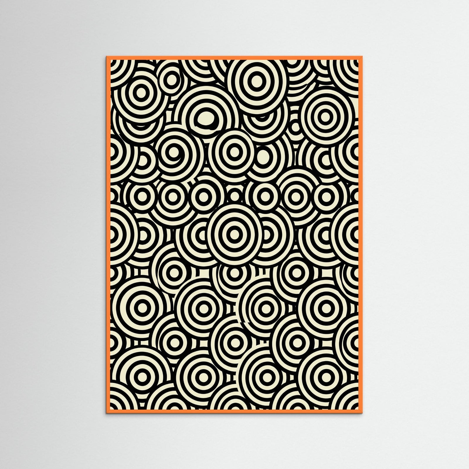 Orange Wood Infinite Dots Black
