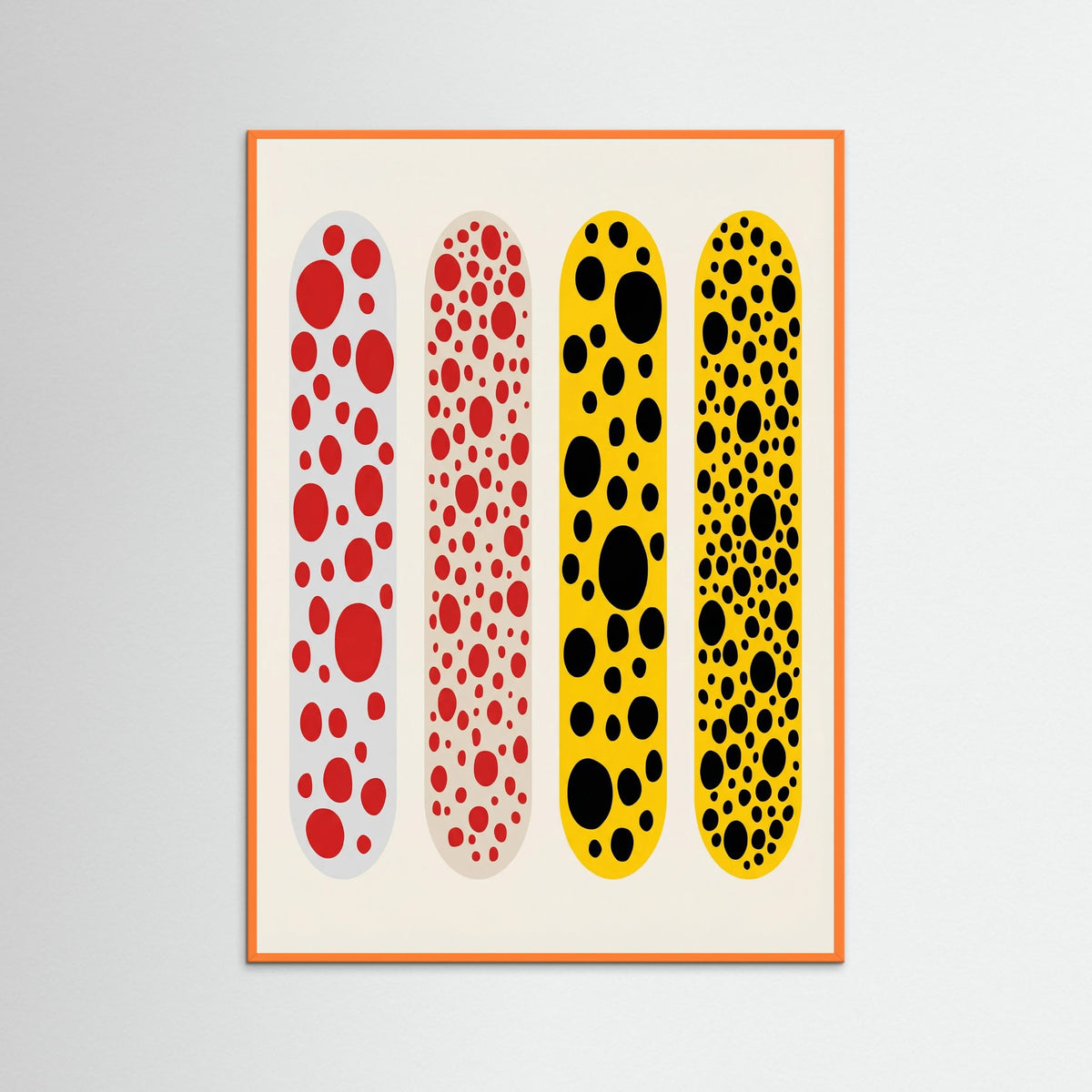 Orange Wood Infinity Dots Exhibition