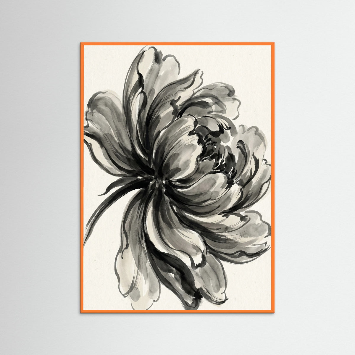Orange Wood Ink Bouquet Black