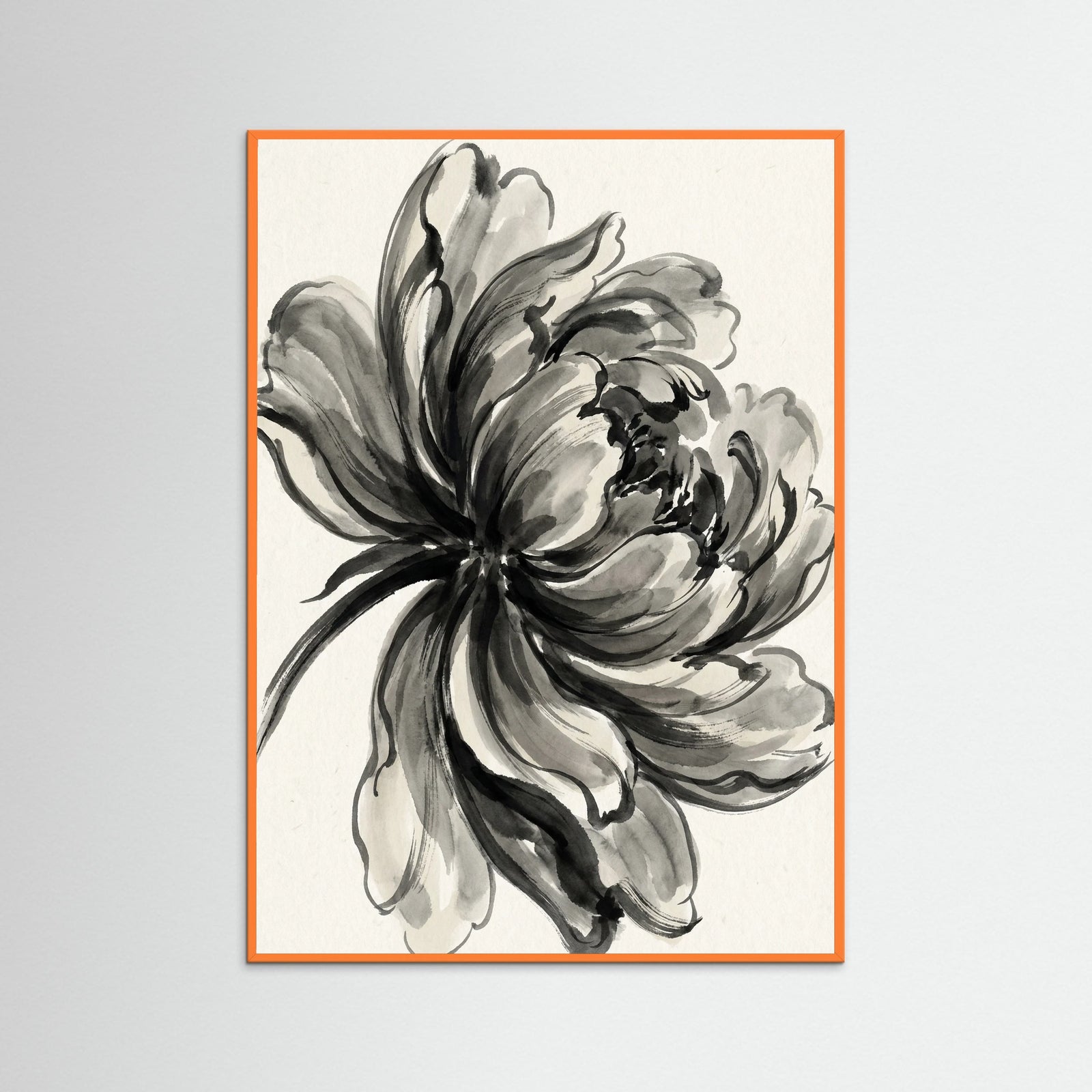 Orange Wood Ink Bouquet Black