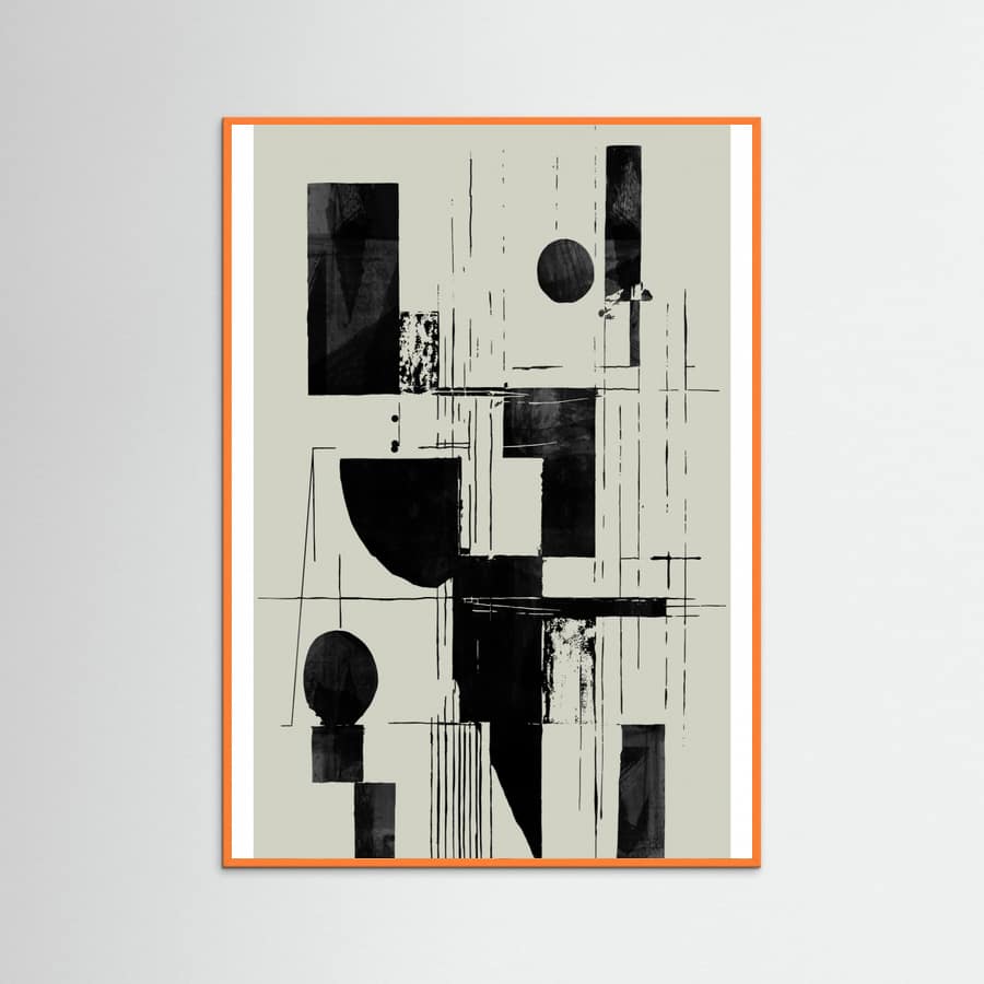 Orange Wood Interconnected 01 Poster