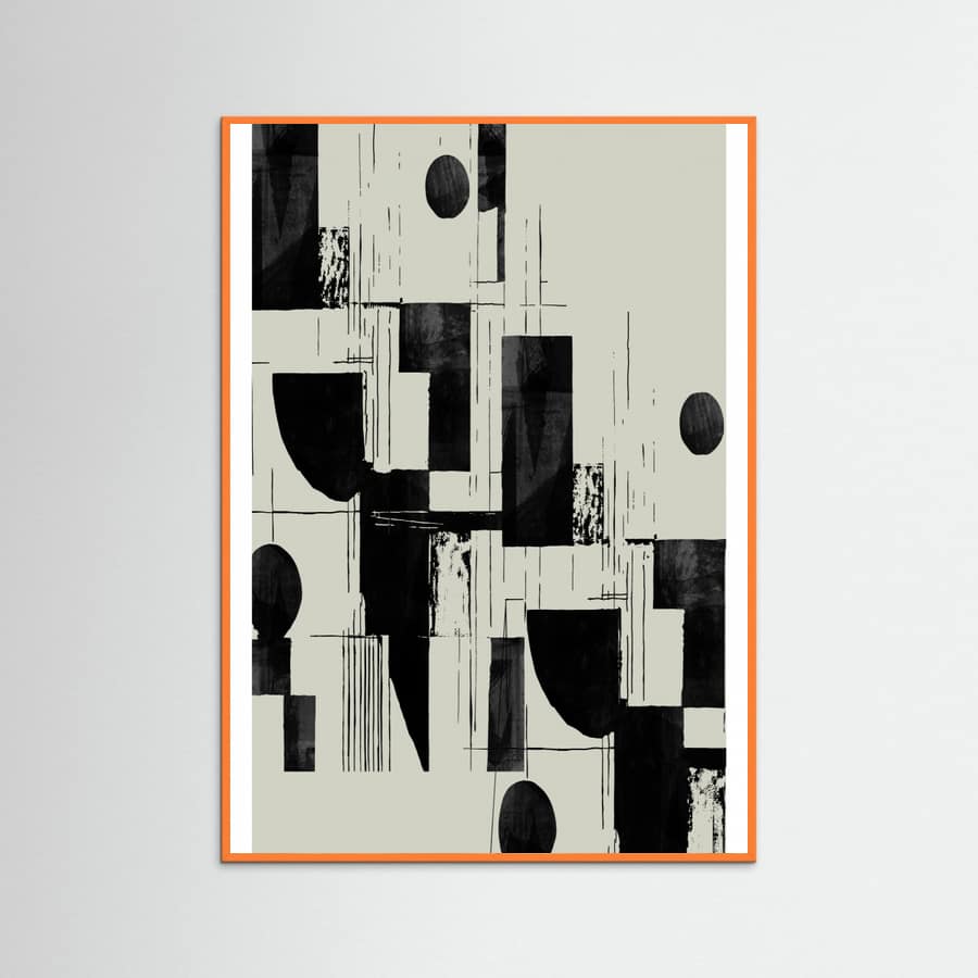 Orange Wood Interconnected 02 Poster