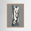 Orange Wood Interlocked Forms
