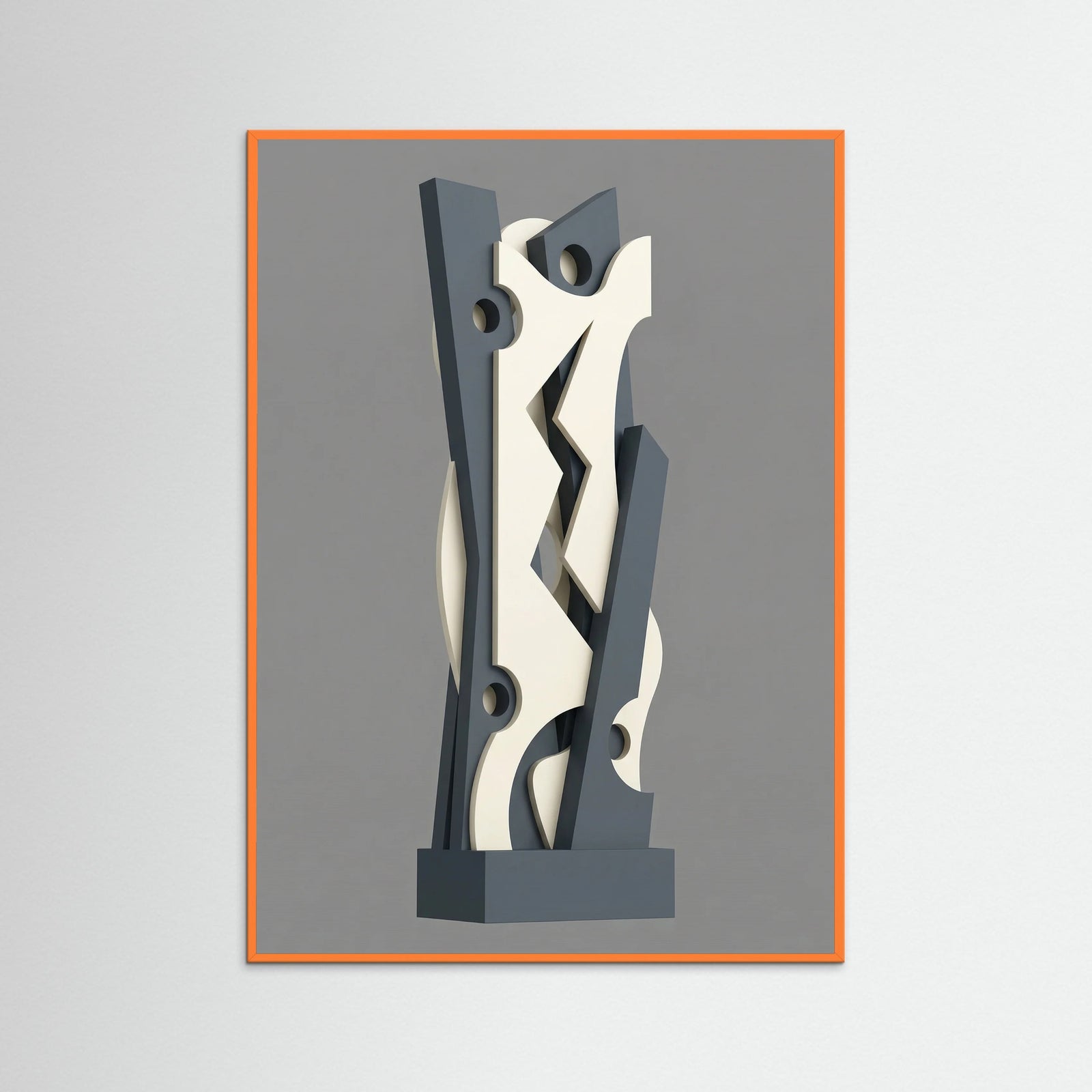 Orange Wood Interlocked Forms