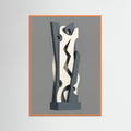 Orange Wood Interlocked Forms