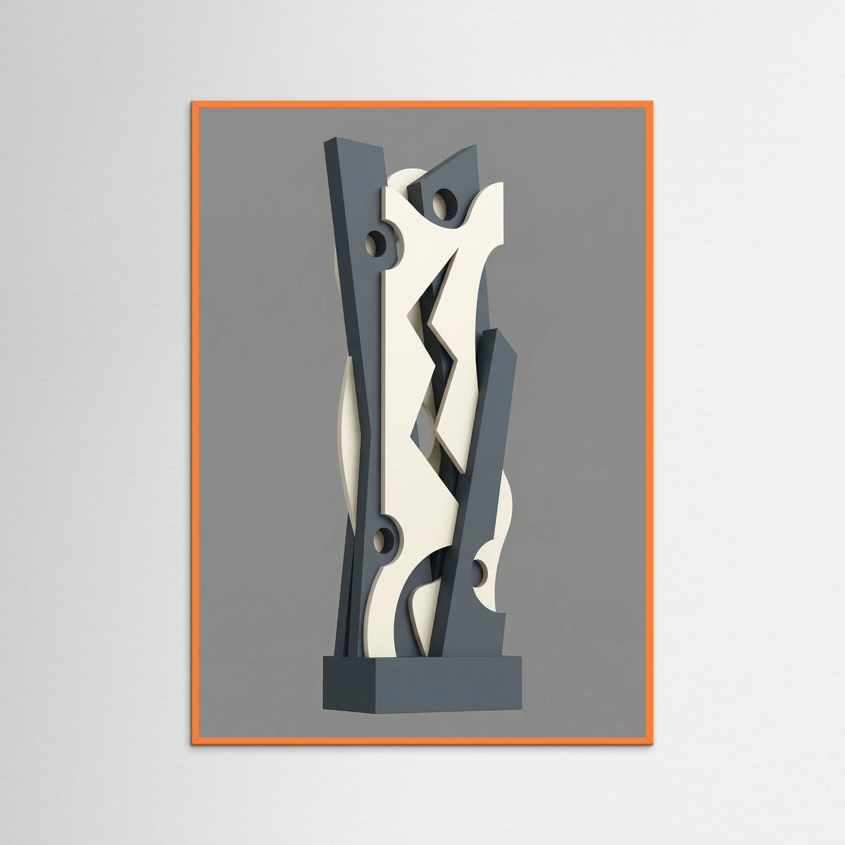 Orange Wood Interlocked Forms