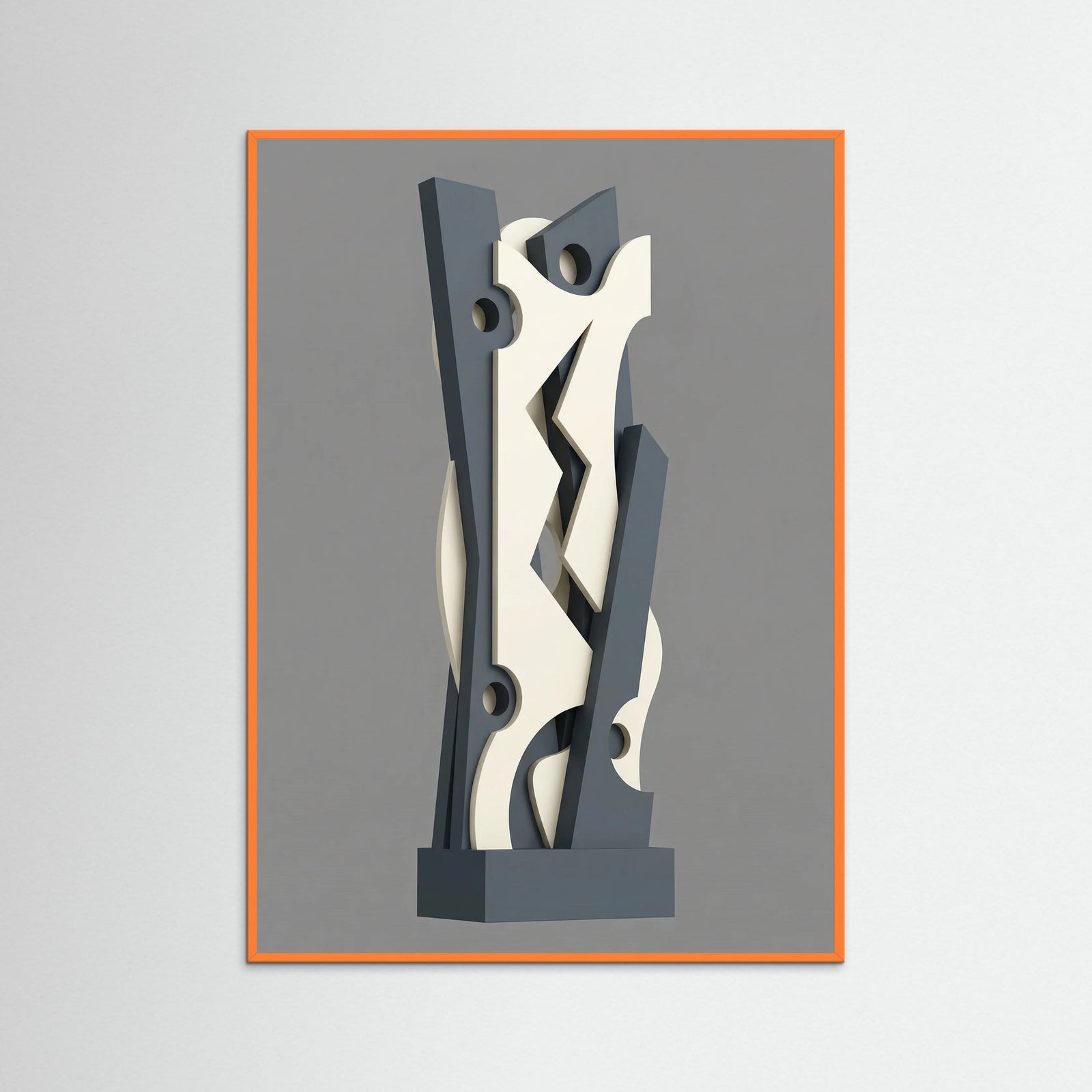 Orange Wood Interlocked Forms