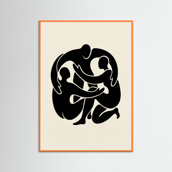 Orange Wood Intertwined Gaze Black