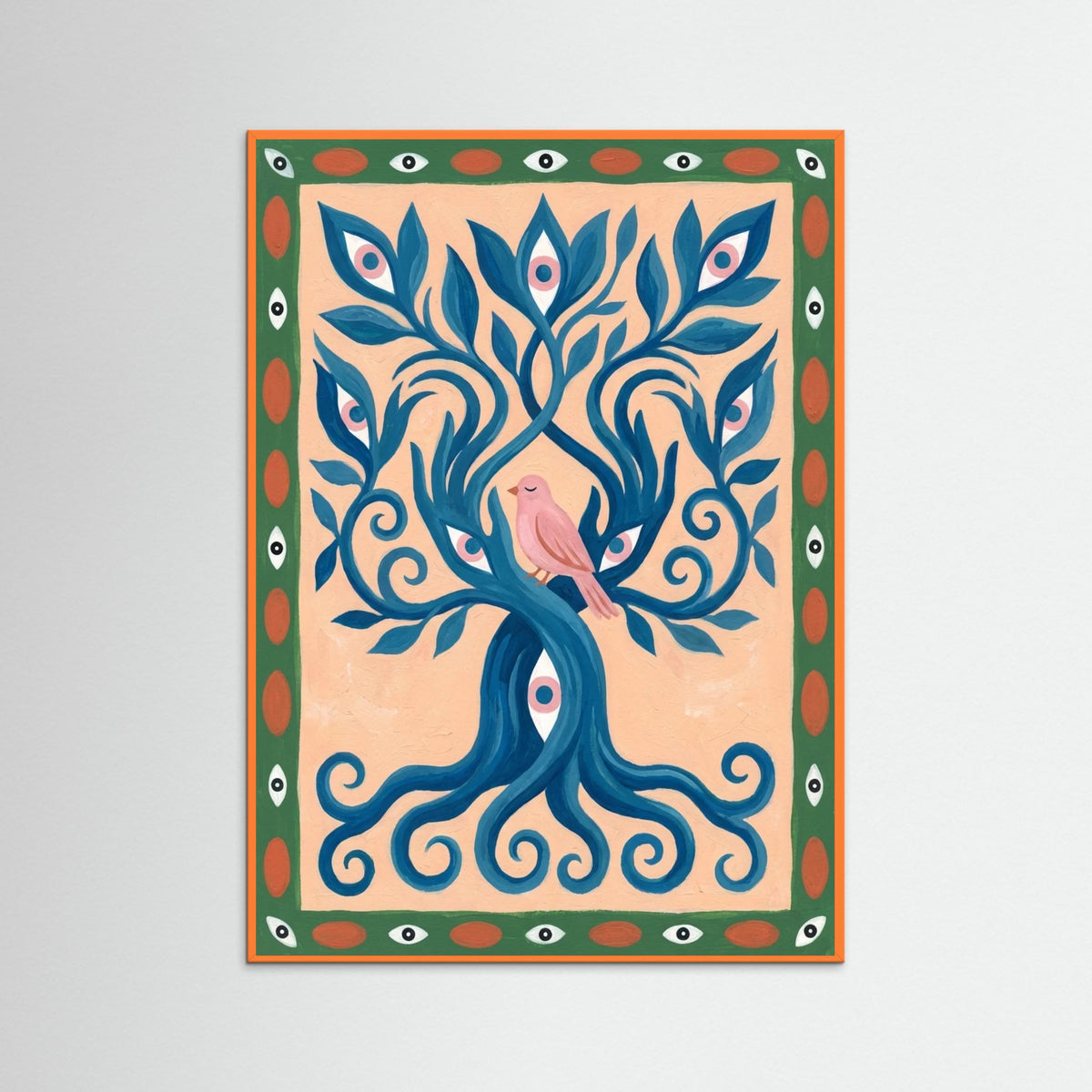 Orange Wood Intertwined Gaze