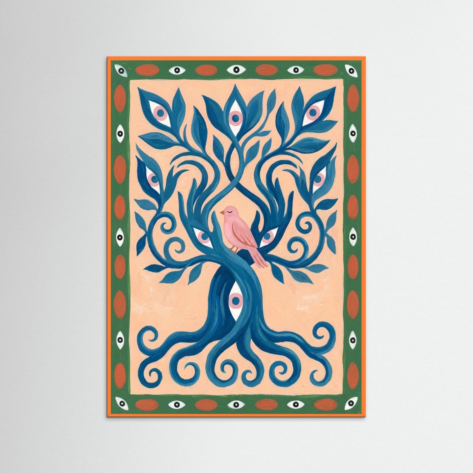 Orange Wood Intertwined Gaze