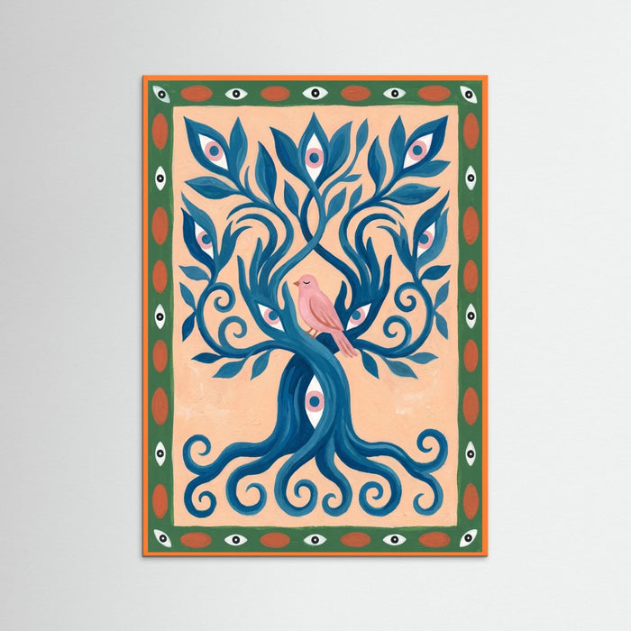 Orange Wood Intertwined Gaze