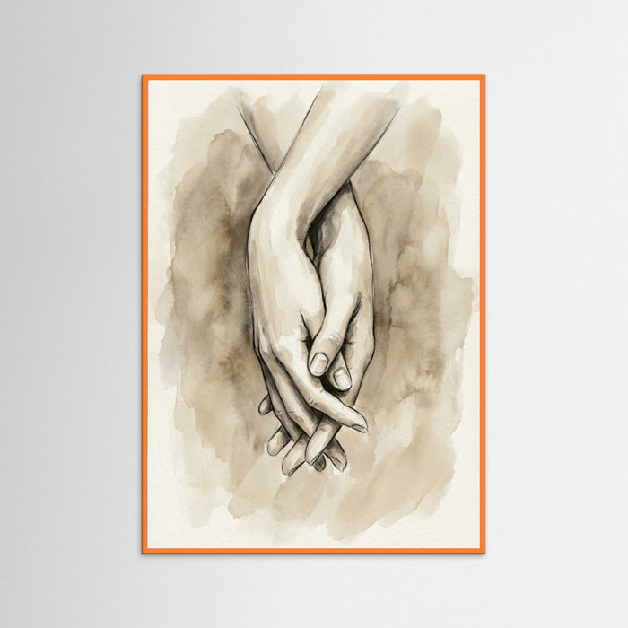 Orange Wood Intimate Embrace