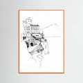 Italian Landscape Art, Amalfi Coast Small Towns By The Sea Poster – Poster und Kunstdruck