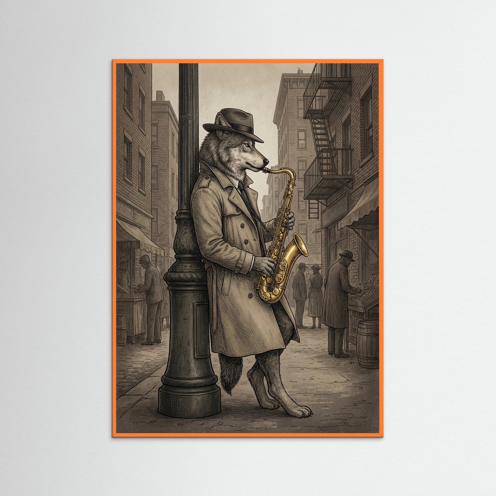 Orange Wood Jazz Bear