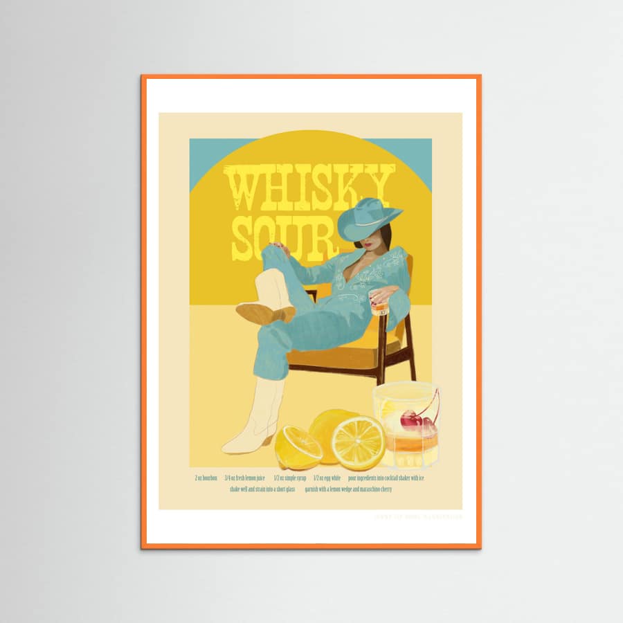 Orange Wood Jlr Cocktails Whiskysour Poster
