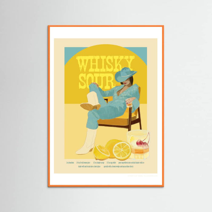 Orange Wood Jlr Cocktails Whiskysour Poster
