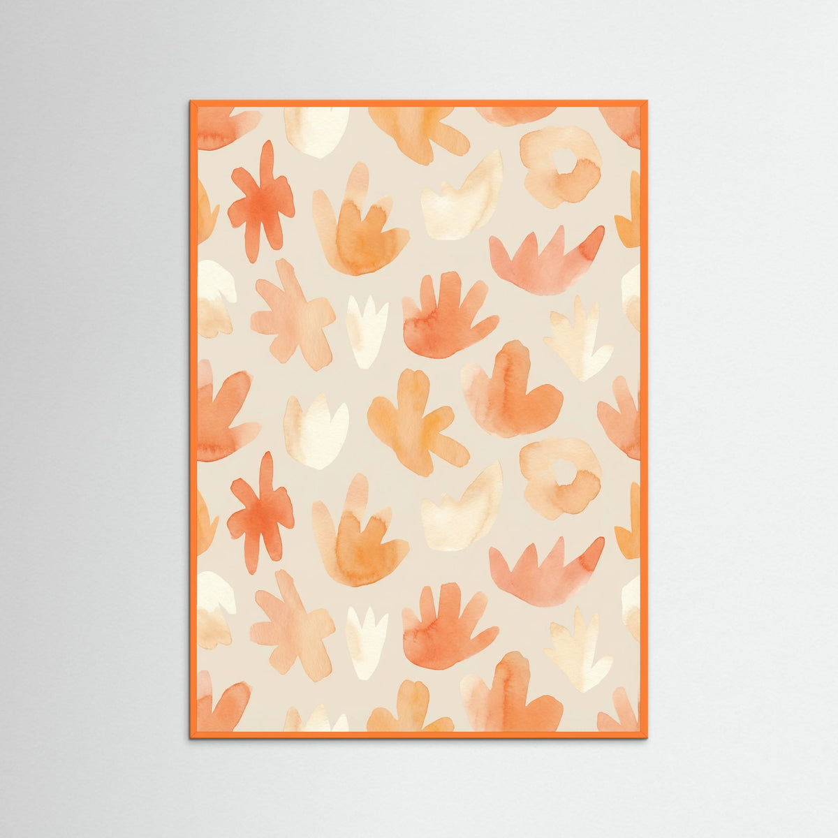 Orange Wood Joyful Floral Cuts