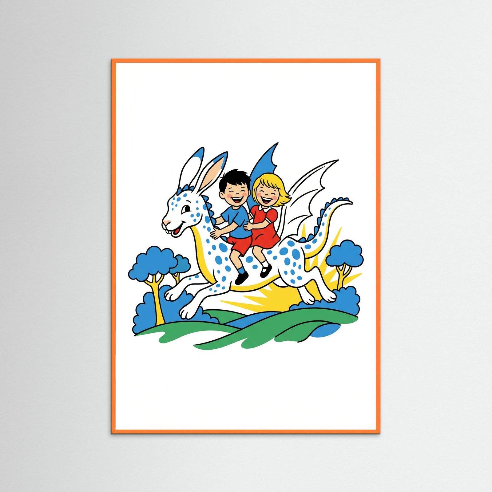 Orange Wood Joyful Horse Ride