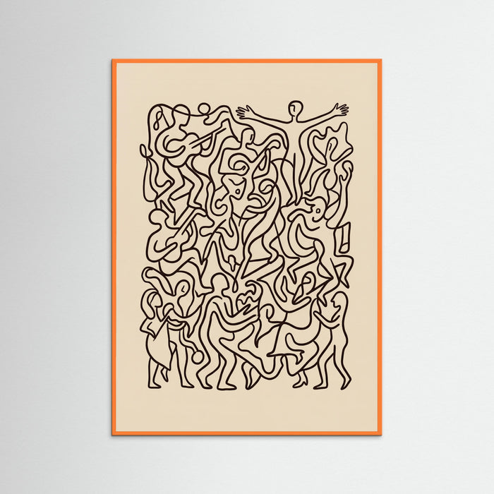 Orange Wood Joyful Lines