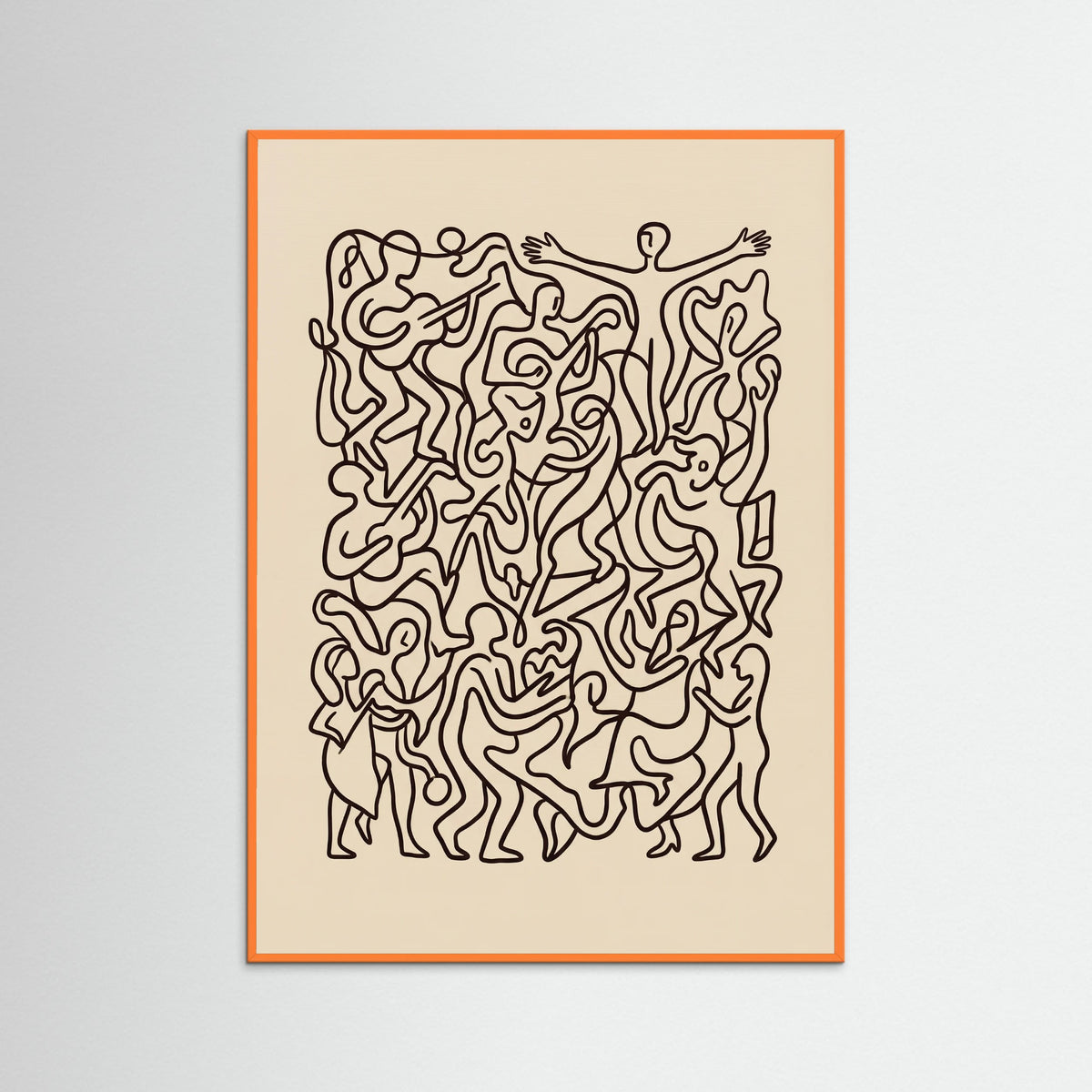 Orange Wood Joyful Lines