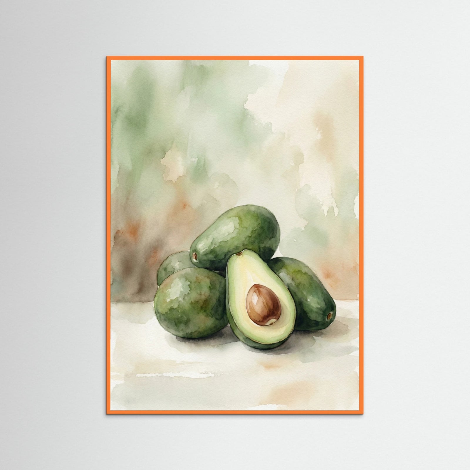 Orange Wood Kiwi Still Life