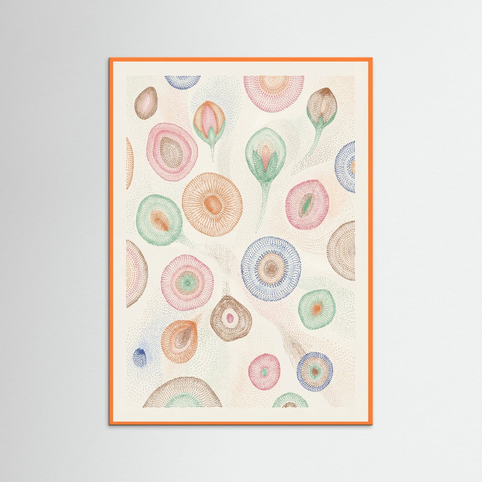 Orange Wood Klees Flourishing Dot