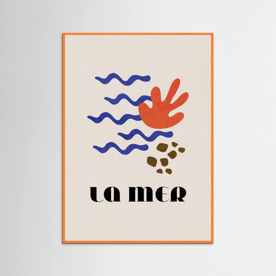 La Mer Abstract Ocean Poster No. 02 – plakat og kunsttryk