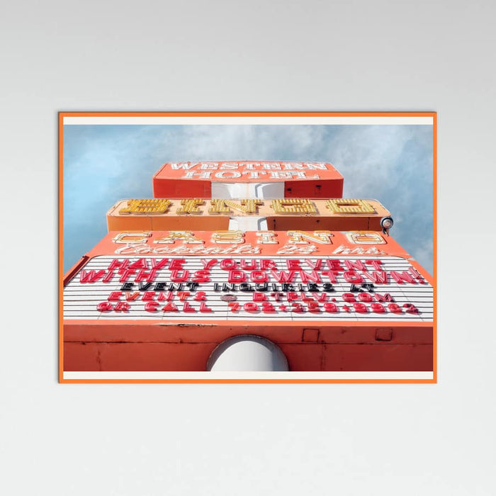 Orange Wood Las Vegas Bingo Poster