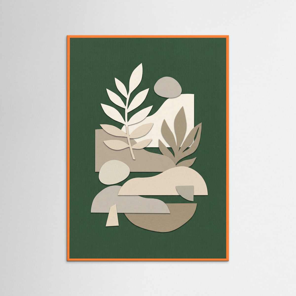 Orange Wood Layered Forms