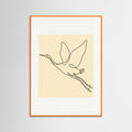 Orange Wood Le Chien Line Art