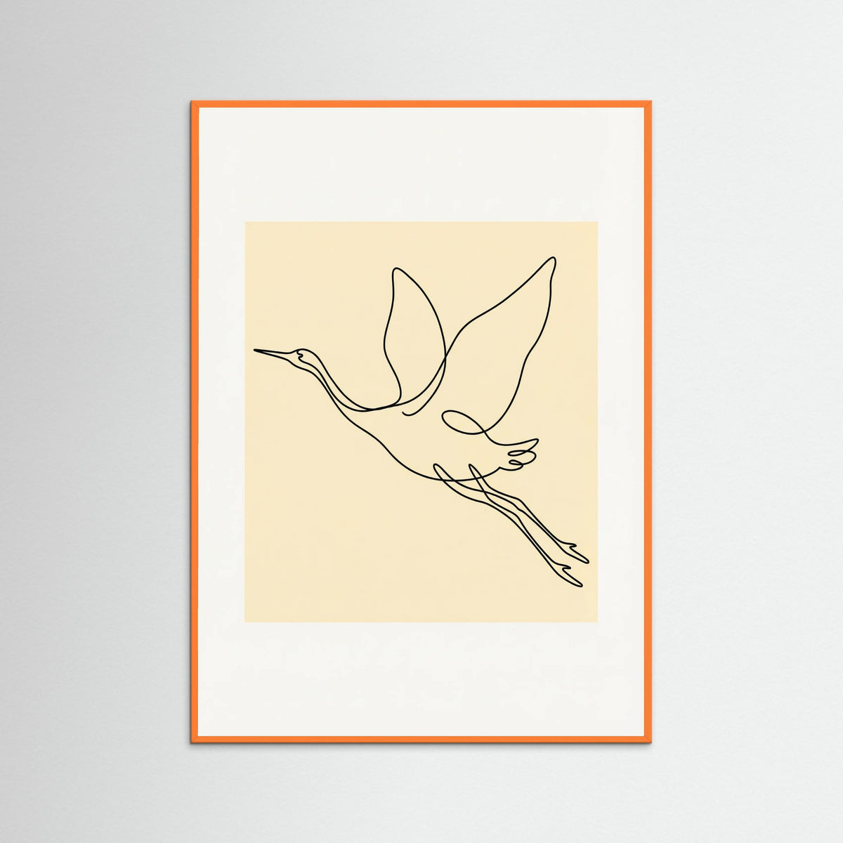 Orange Wood Le Chien Line Art