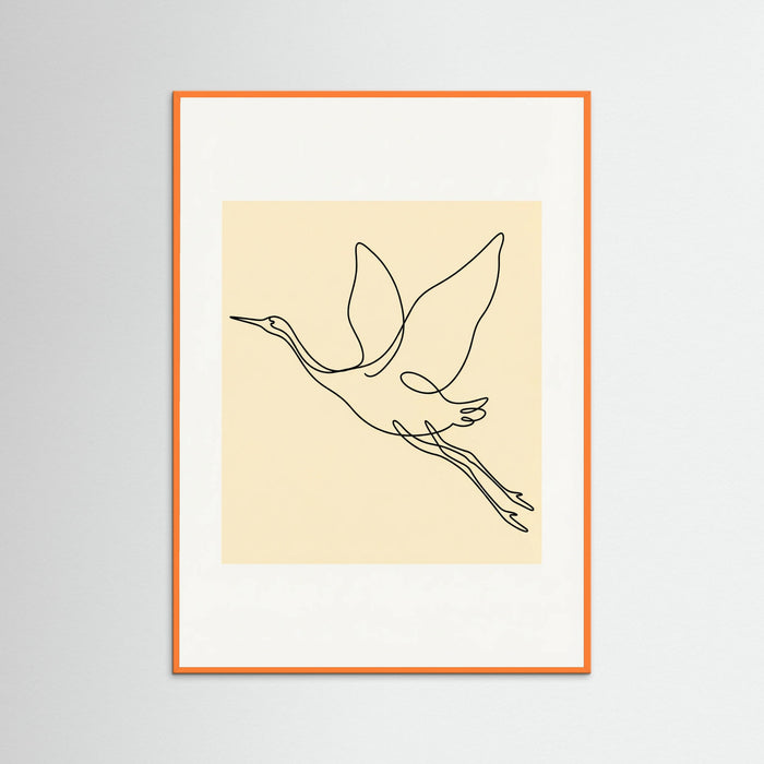 Orange Wood Le Chien Line Art