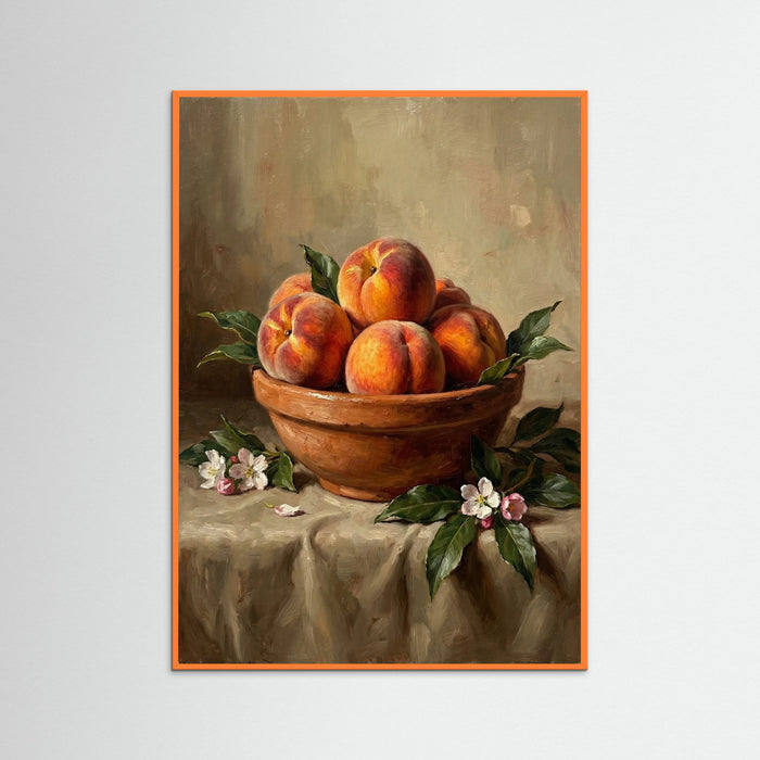 Orange Wood Lemon Bowl Still Life