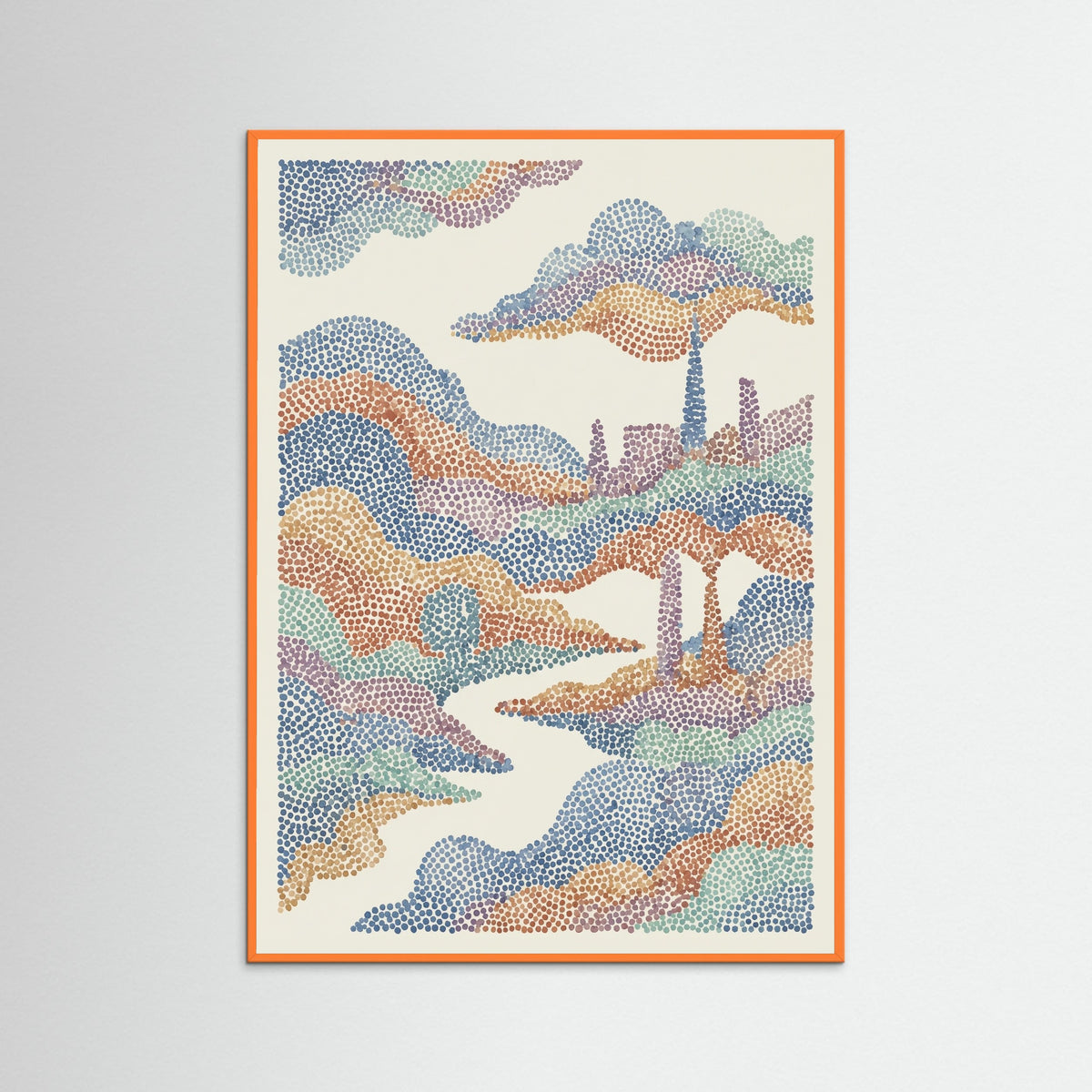 Orange Wood Light Mosaic