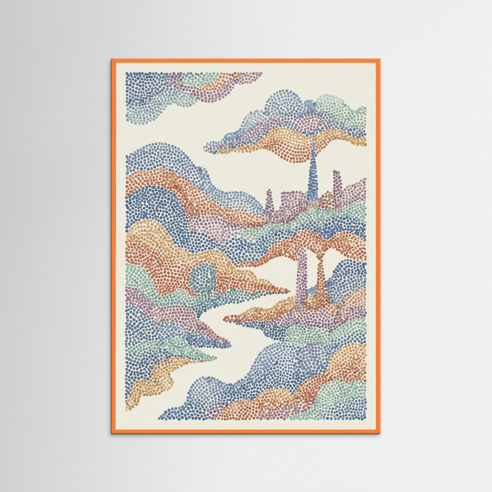 Orange Wood Light Mosaic