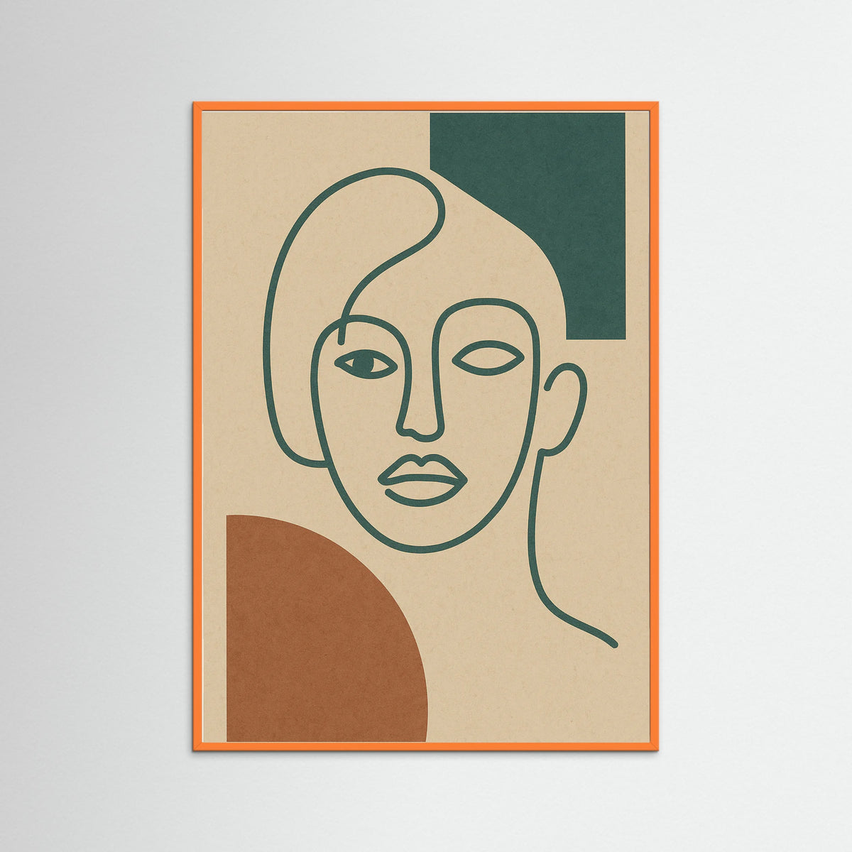 Orange Wood Line Elegance