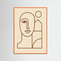 Orange Wood Line Portrait