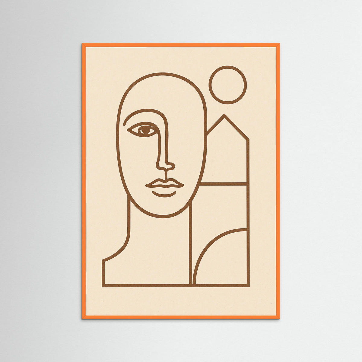 Orange Wood Line Portrait